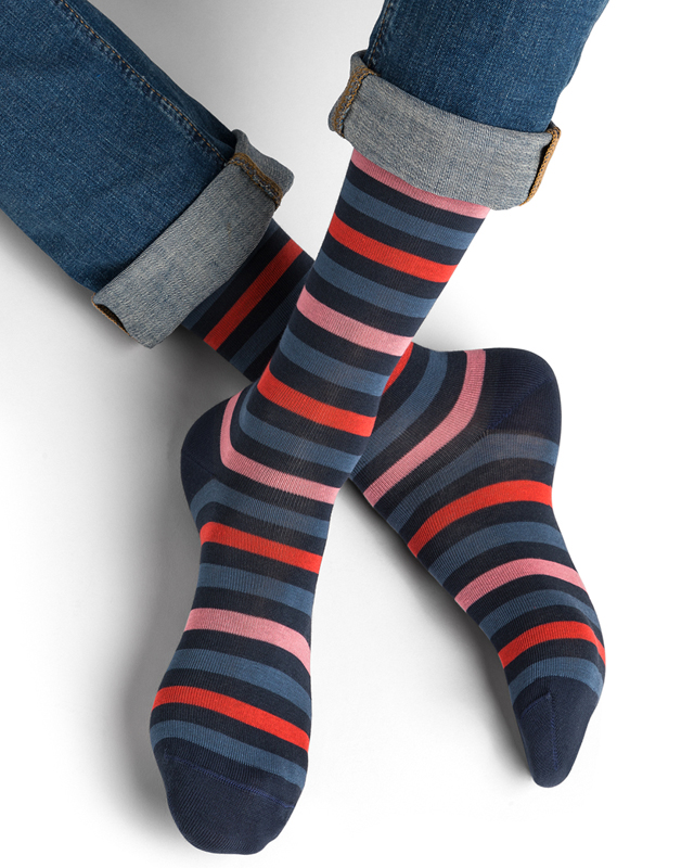 CHAUSSETTES URBAN RAYURES MULTICO HOMME