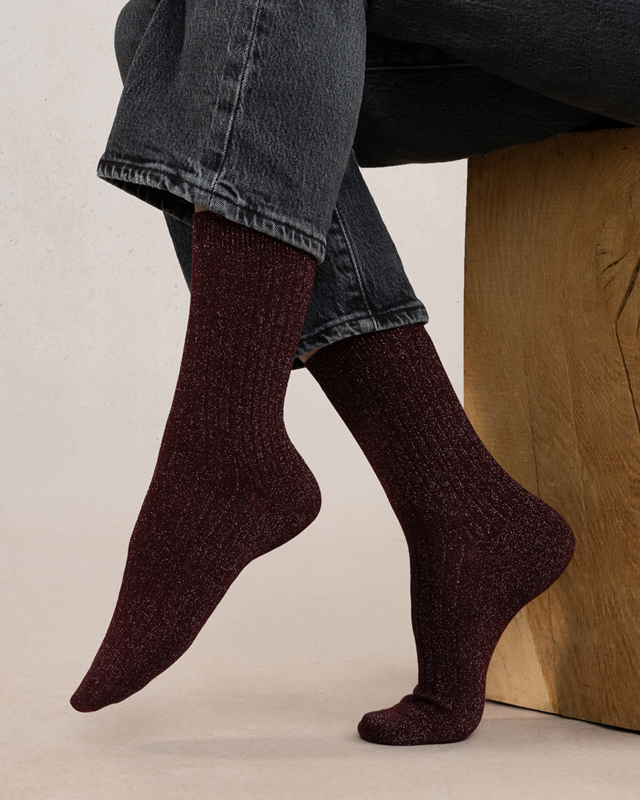 CHAUSSETTES CÔTES LUREX