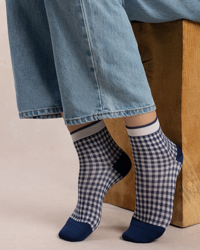 SOCQUETTES FIL D'ÉCOSSE VICHY