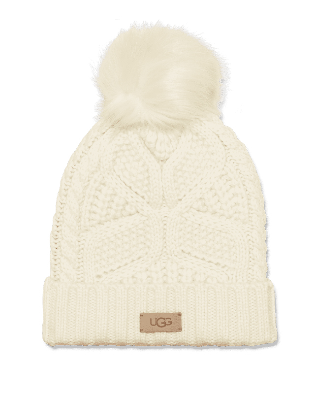 CABLE BEANIE W/ POM