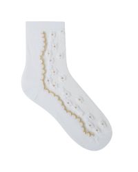 SOCQUETTES TRANSPARENTES PETITES FLEURS