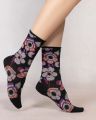 CHAUSSETTES VELOUTÉES FLEURS