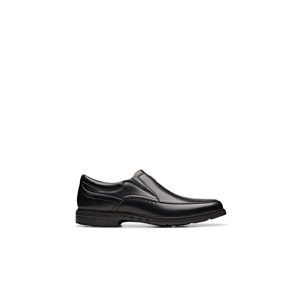Clarks Men's Northam Race Slip On Leather Casual Shoes, Black, Size 11W, NIB EBa