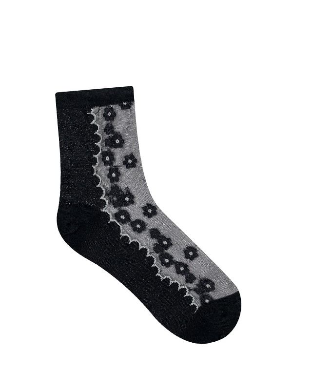 SOCQUETTES TRANSPARENTES PETITES FLEURS