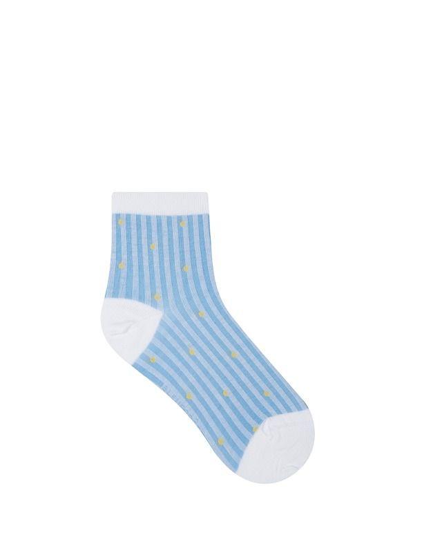 SOCQUETTES FIL D'ÉCOSSE RAYURES PLUMETIS