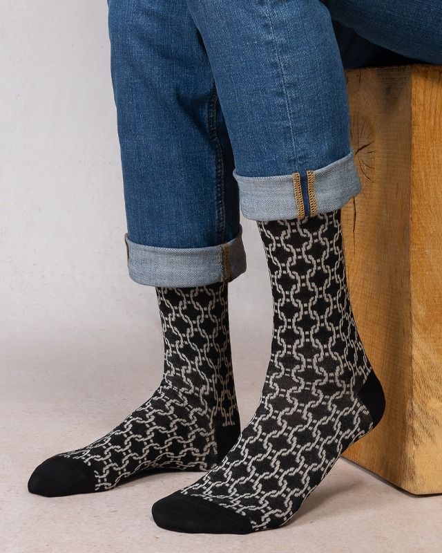 CHAUSSETTES FIL D'ÉCOSSE ANNEAUX