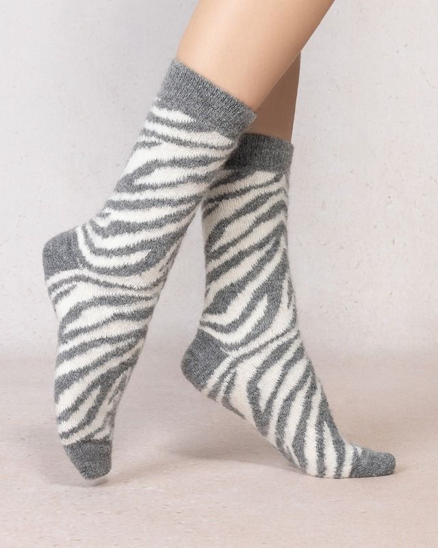 CHAUSSETTES LAINE ALPAGA ZÈBRE
