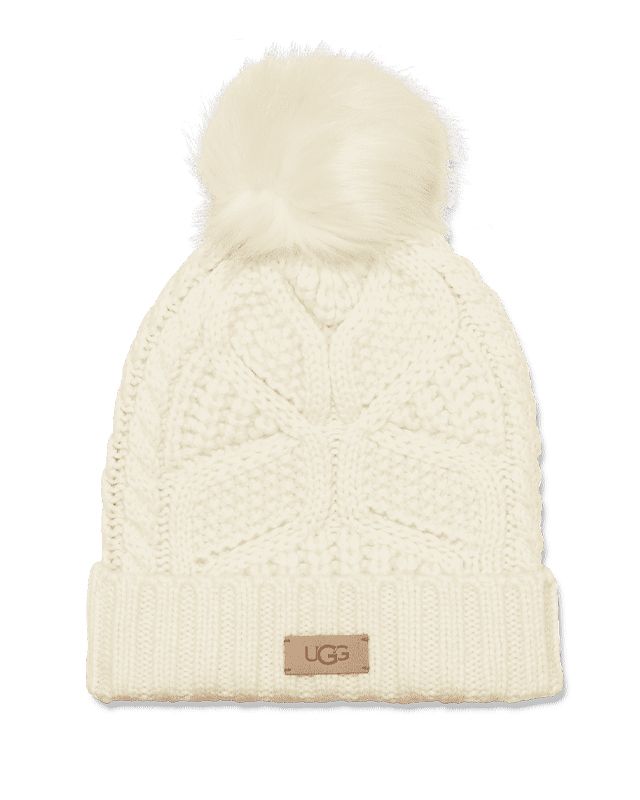 CABLE BEANIE W/ POM